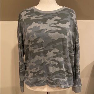 Casual Camouflage Long Sleeve Top